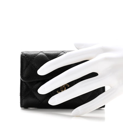Chanel Caviar Quilted Classic 4 Key Holder Wallet Black 2 of 9