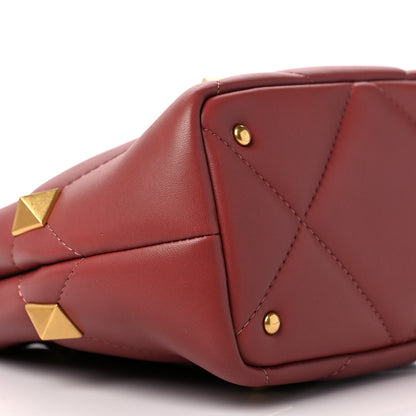 Valentino Garavani Nappa Small Roman Stud The Handle Bag Gingerbread 4 of 8