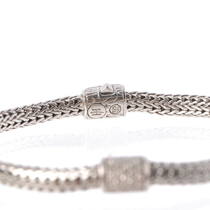 John Hardy Sterling Silver Diamond Classic Chain Station Bracelet 3 of 4