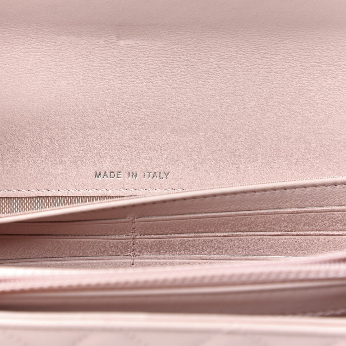 Grained Shiny Calfskin Quilted Boy Flap Wallet Light Pink