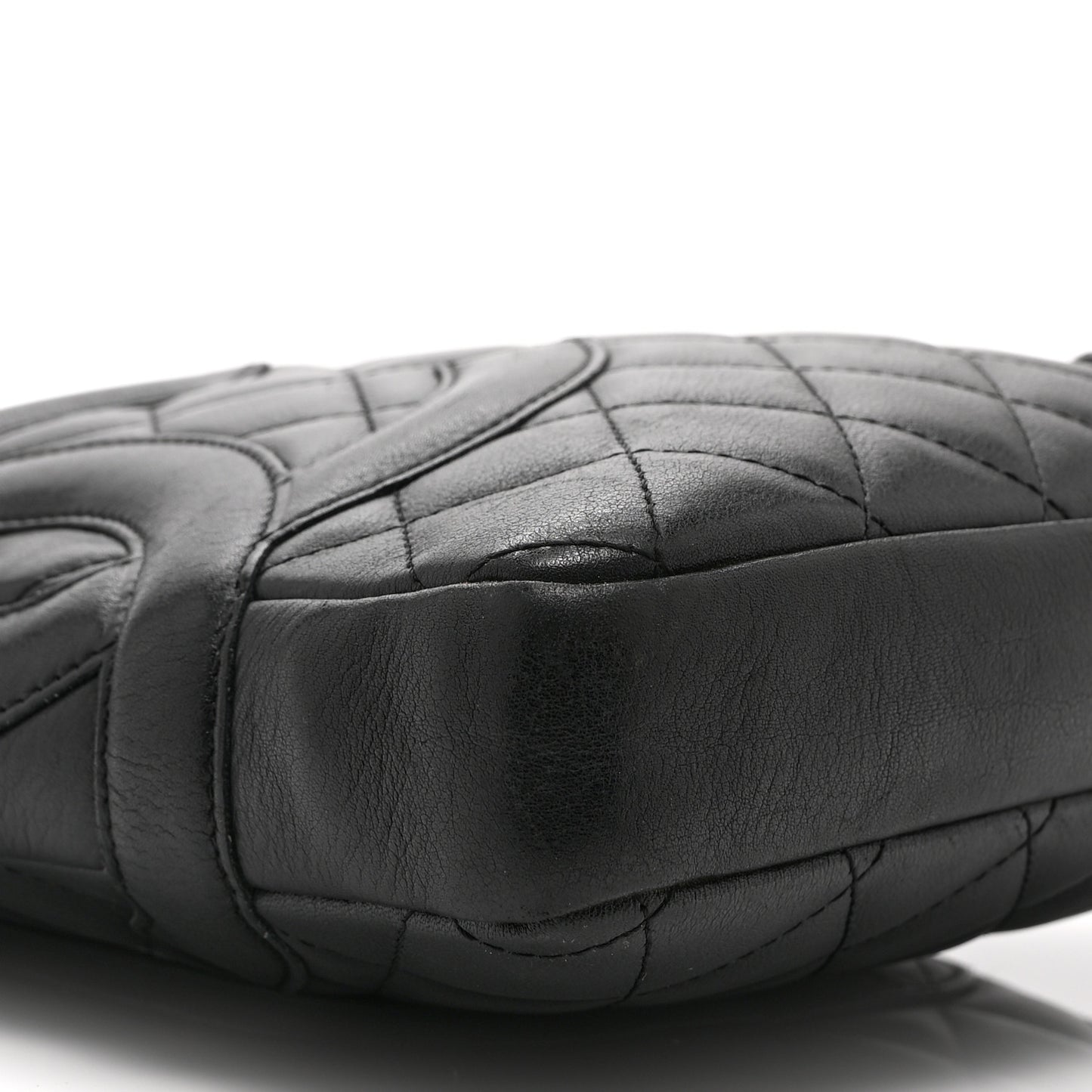 Calfskin Quilted Medium Cambon Messenger Black