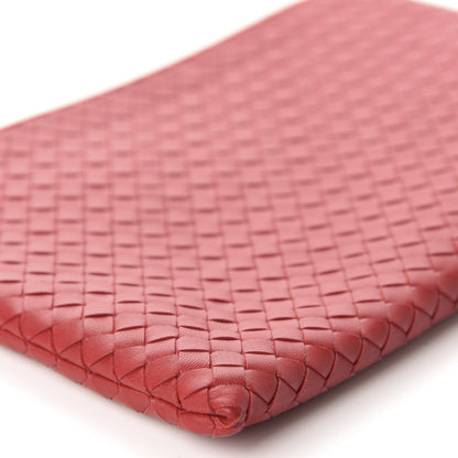 Bottega Veneta Nappa Intrecciato Large Flat Zip Biletto Pouch Red 6 of 8