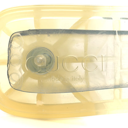Gucci Rubber Gucci Logo Womens Platform 20/60mm Slide Sandals 37 Transparent 7 of 8