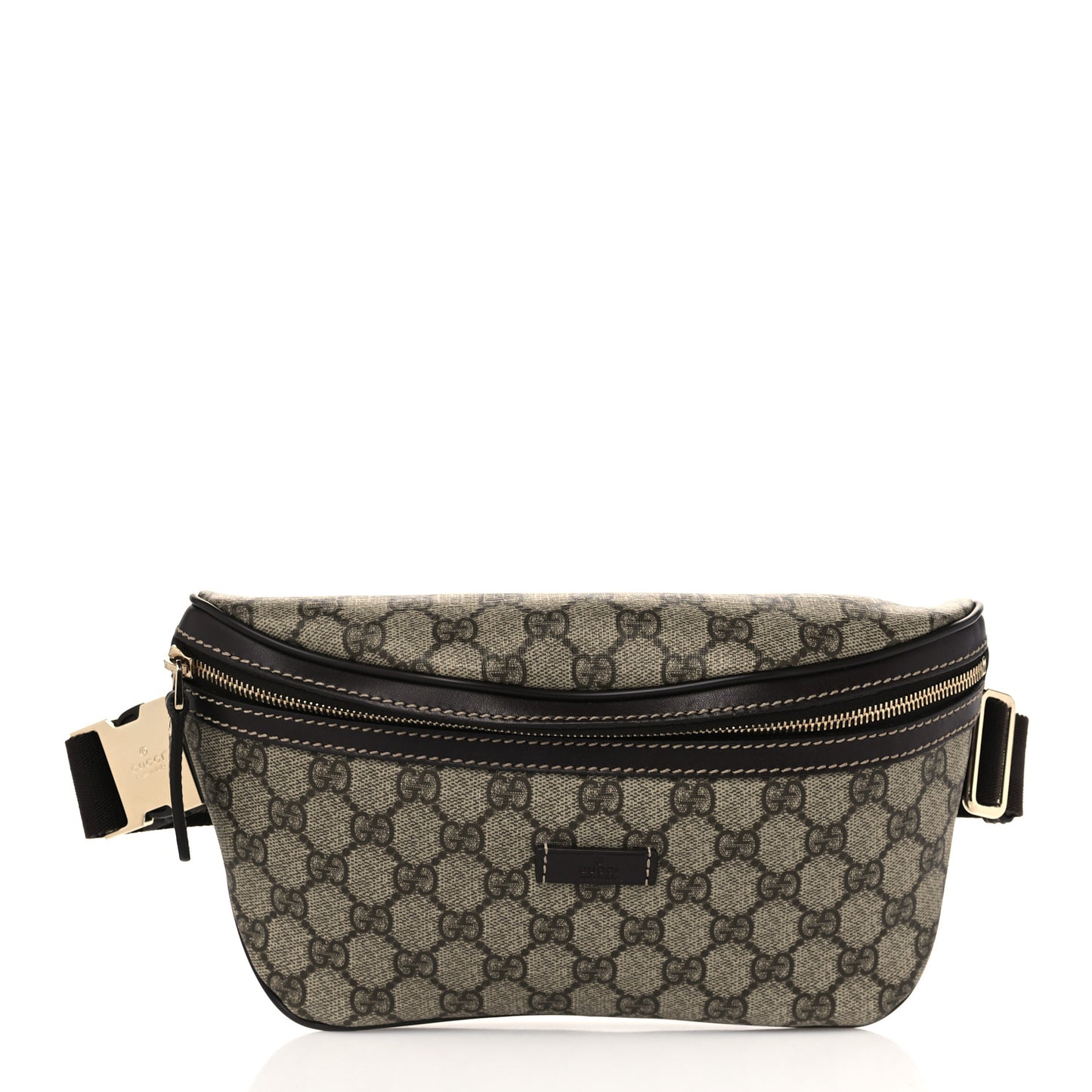 GG Supreme Monogram Belt Bag Dark Brown
