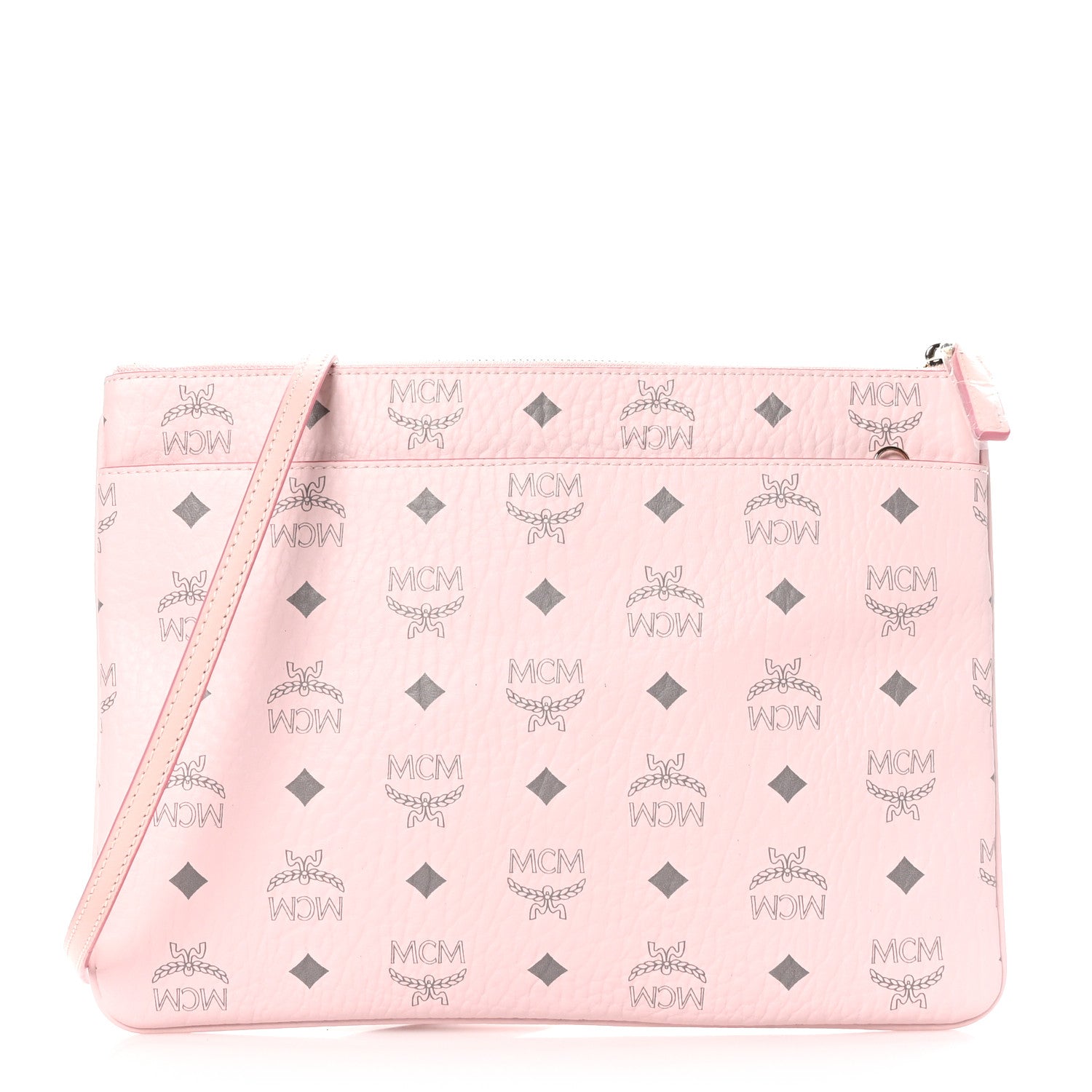 MCM Visetos Medium Crossbody Pouch Powder Pink 1 of 9