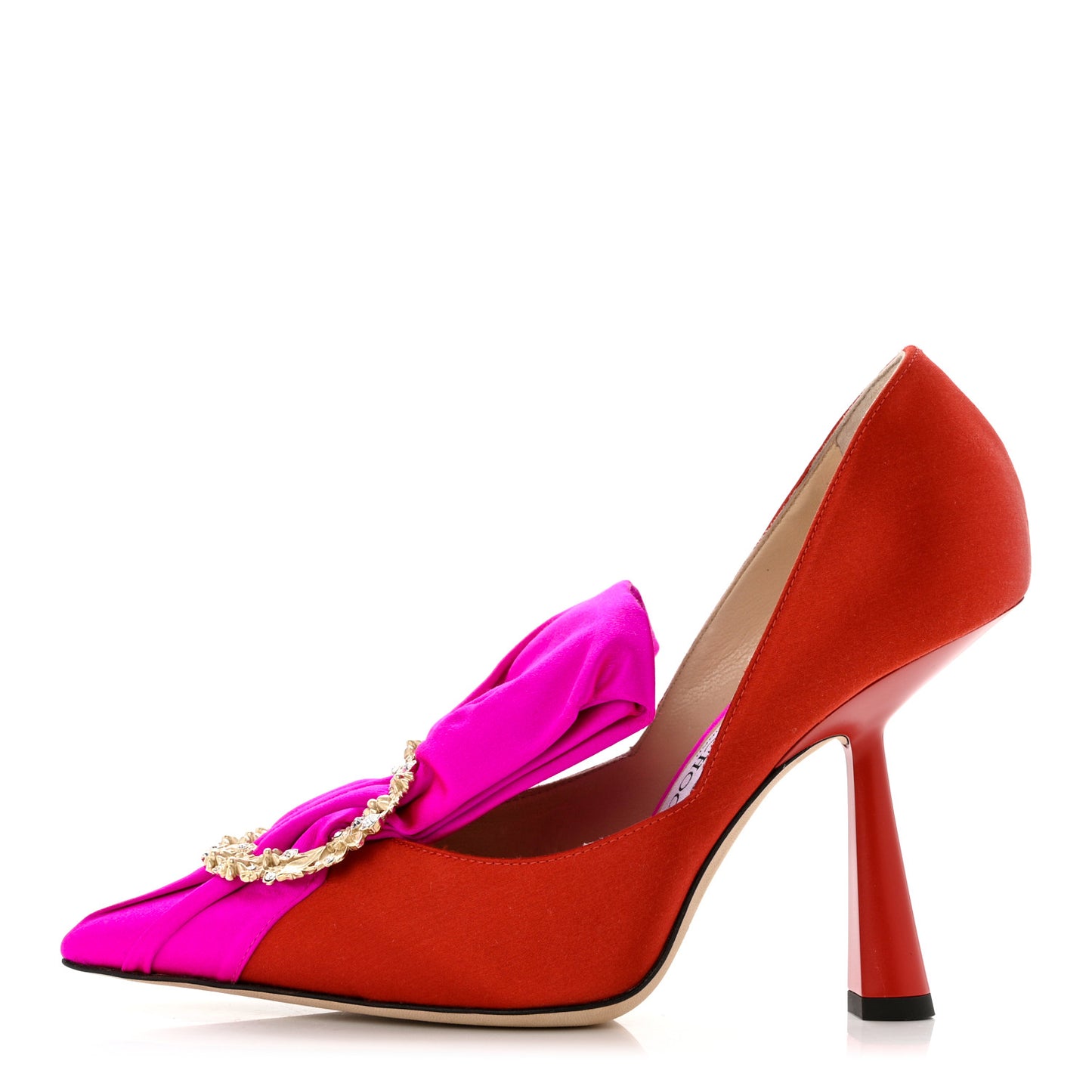 Satin Embellished Lyz 100 Pumps 37 Fuchsia