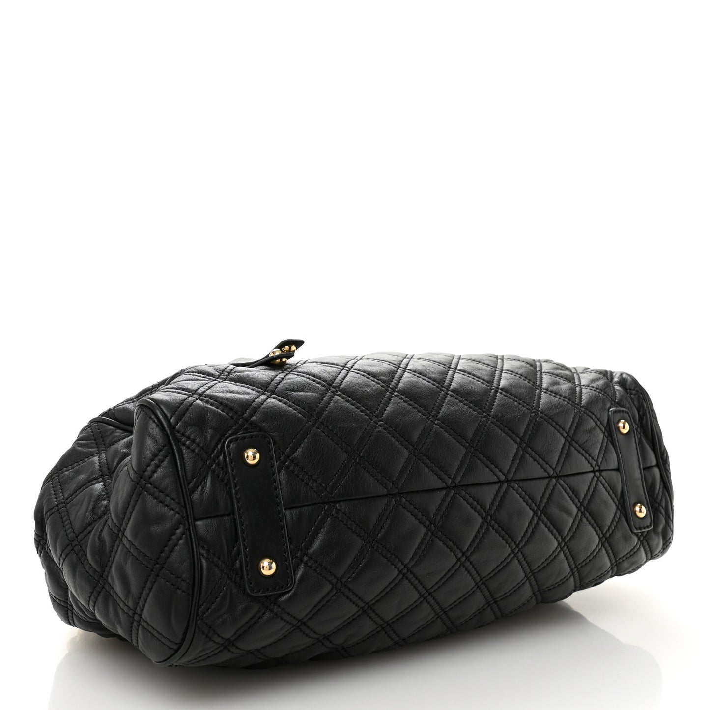 Calfskin Quilted Stam Black