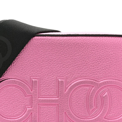Jimmy Choo Metallic Calfskin Logo Camera Bag Peony 8 of 11
