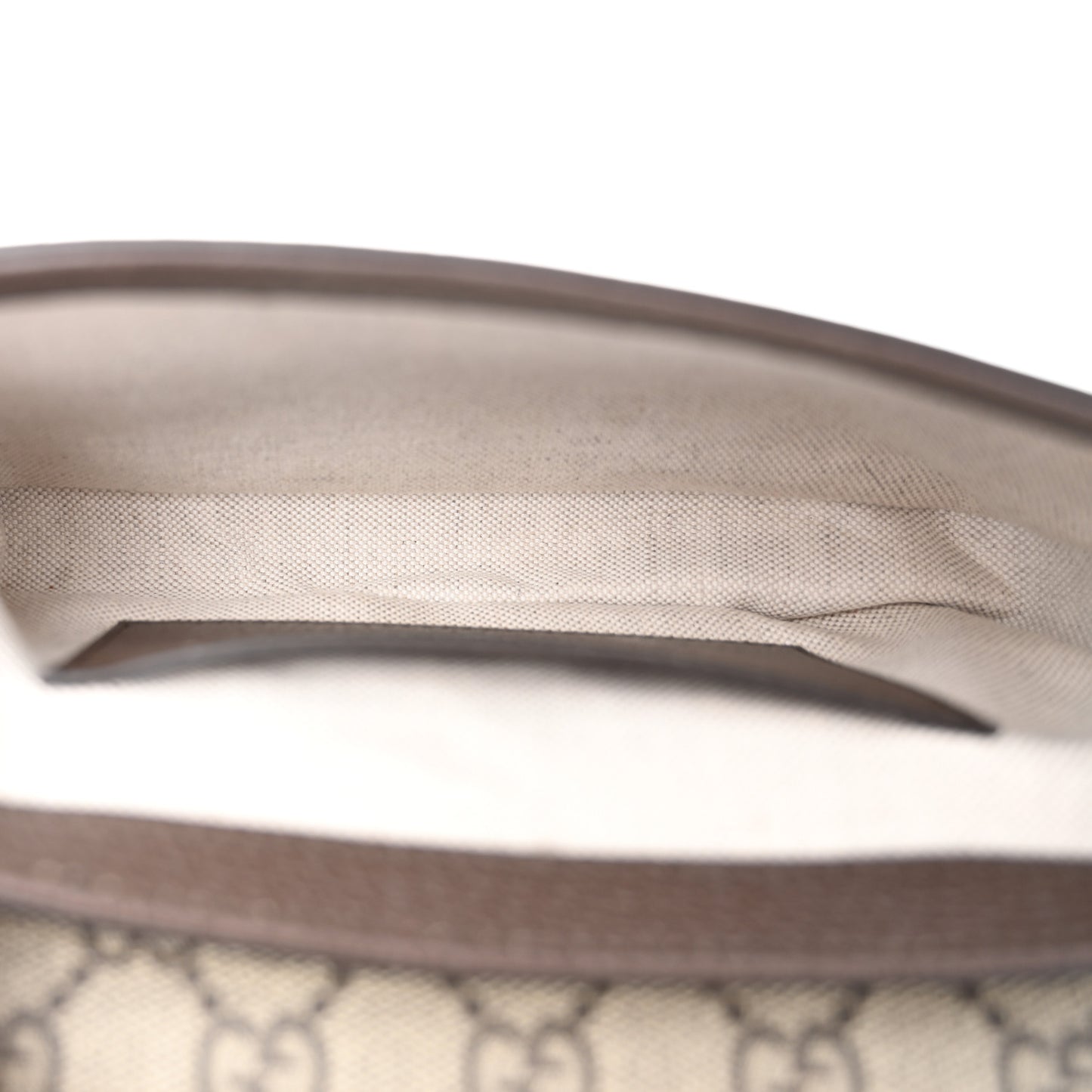 GG Supreme Monogram Textured Dollar Calfskin Web Mini Ophidia Envelope Shoulder Bag Beige Ebony