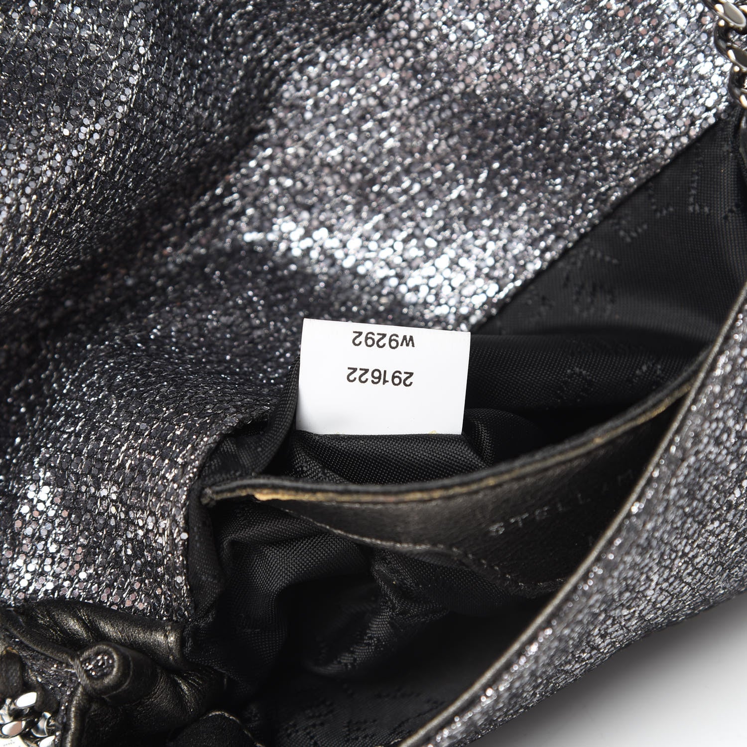 Stella McCartney Metallic Woven Raffia Falabella Crossbody Bag Silver 7 of 12