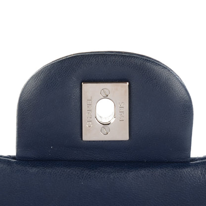 Chanel Lambskin Quilted Jumbo Single Flap Dark Blue 8 of 8