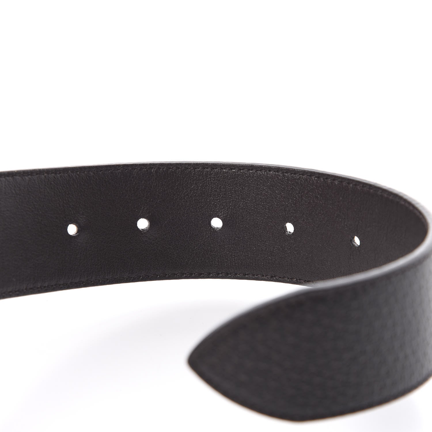 Gucci Textured Dollar Calfskin Double G 40mm Belt 90 36 Dark Cocoa 5 of 8