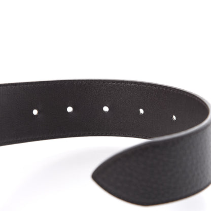 Gucci Textured Dollar Calfskin Double G 40mm Belt 90 36 Dark Cocoa 5 of 8