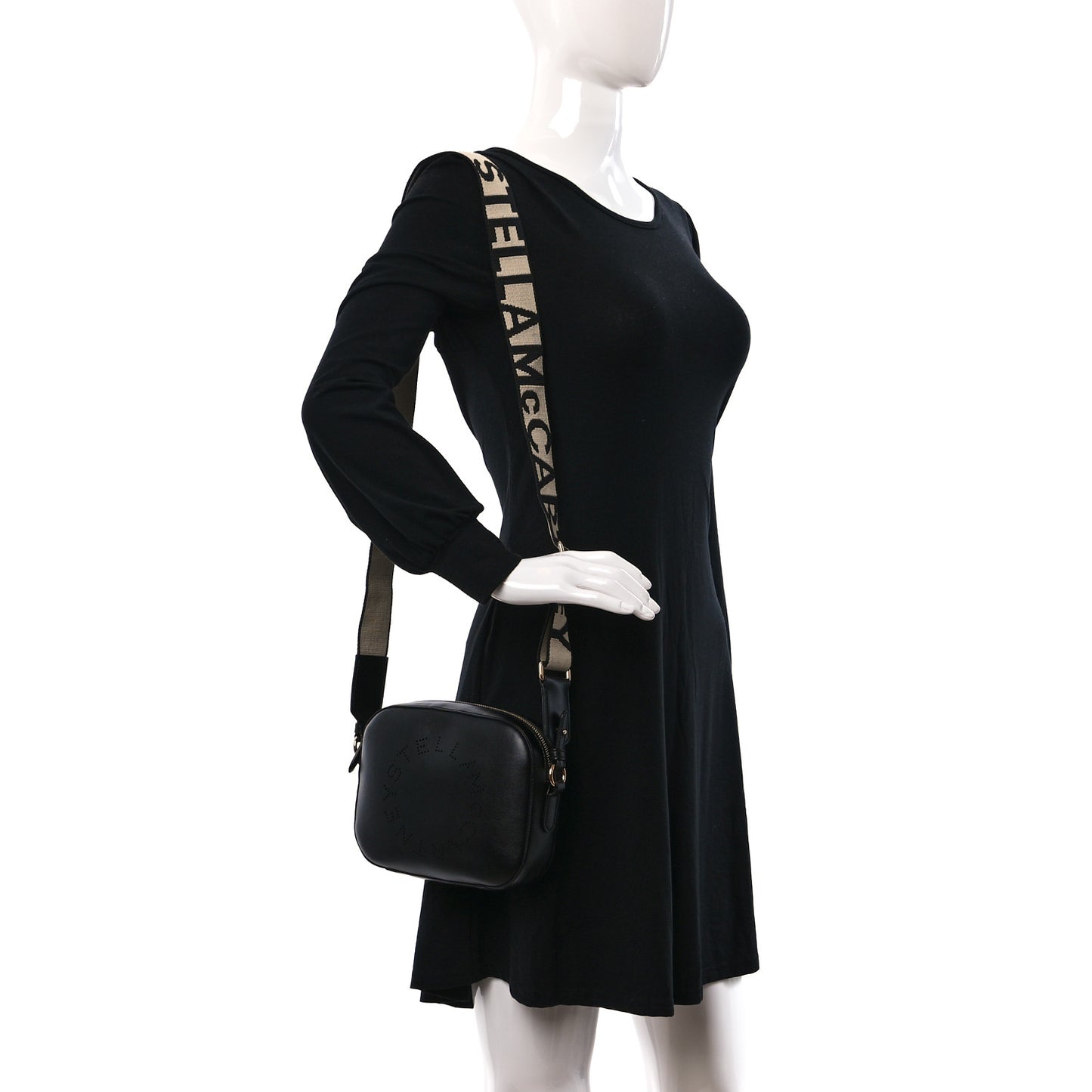 Eco Alter Nappa Perforated Logo Mini Bag Black