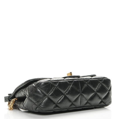 Chanel Aged Calfskin Quilted 2.55 Reissue Mini Hanger Flap Black 4 of 7