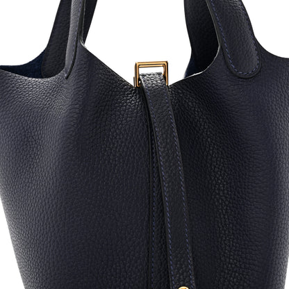 Hermes Taurillon Clemence Picotin Lock 18 PM Bleu Nuit 7 of 10