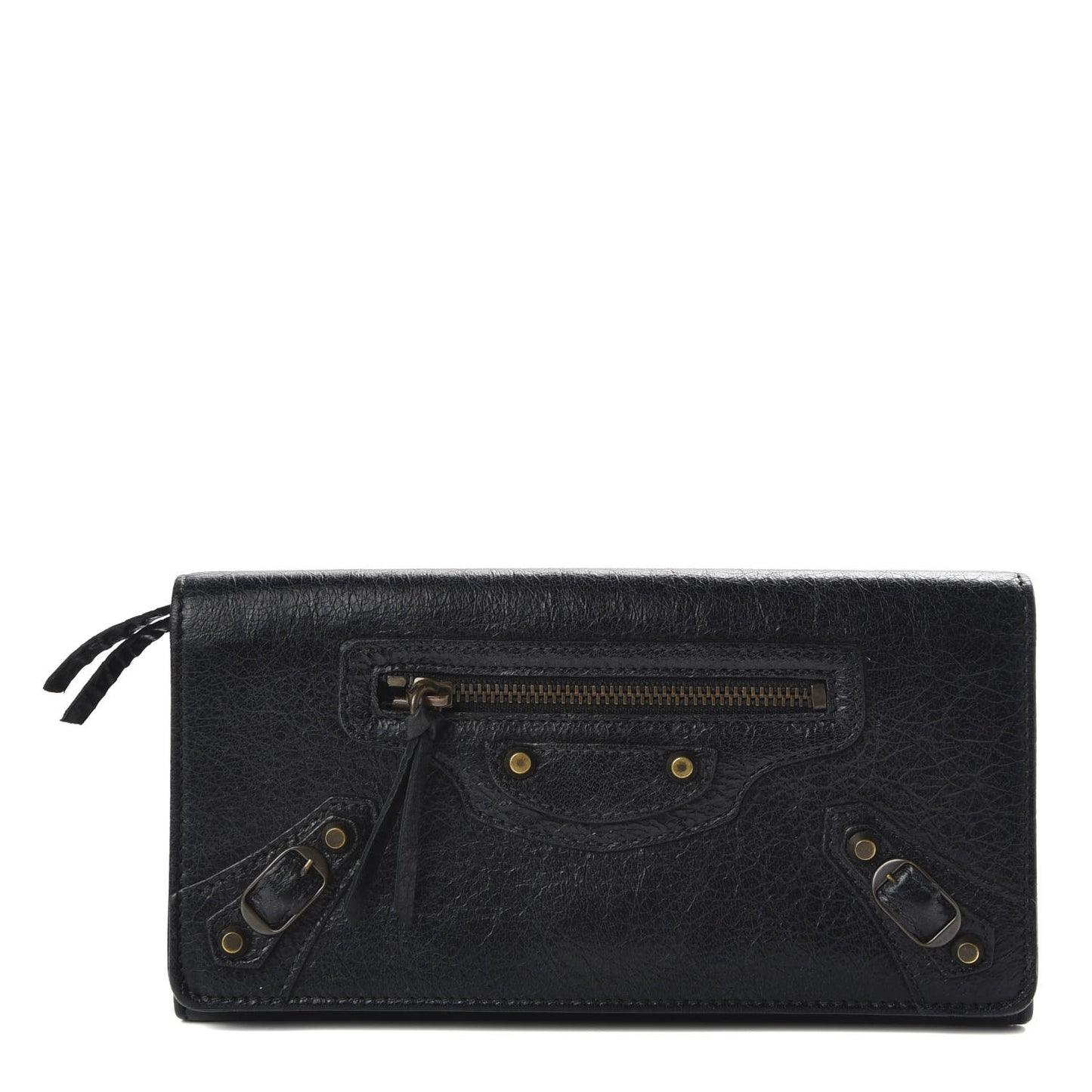 Agneau Classic Hardware Money Wallet Black