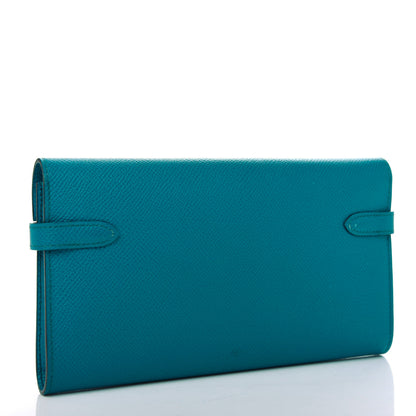 Hermes Epsom Kelly Longue Wallet Bleu Izmir 3 of 7
