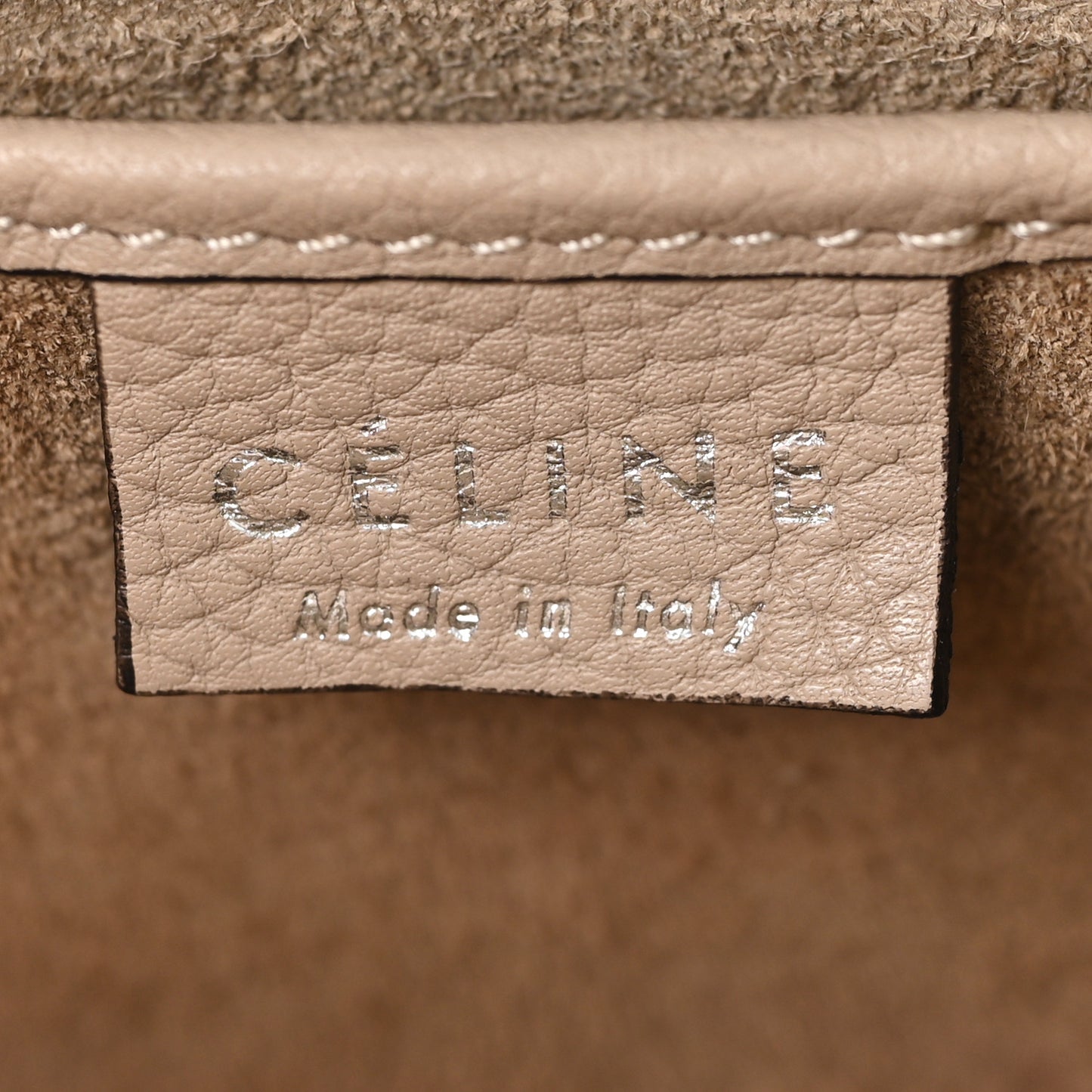 Drummed Calfskin Nano Luggage Dune