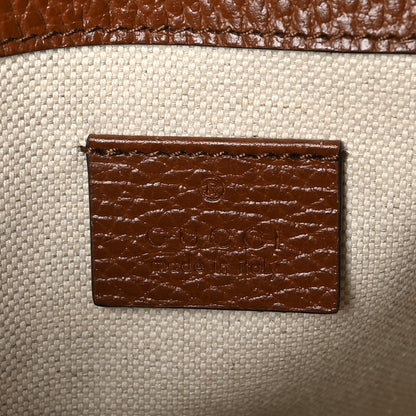 Gucci New Denim GG Monogram Dollar Calfskin Web Mini Horsebit 1955 Shoulder Bag Blue Tea Cuir Epilog 6 of 10