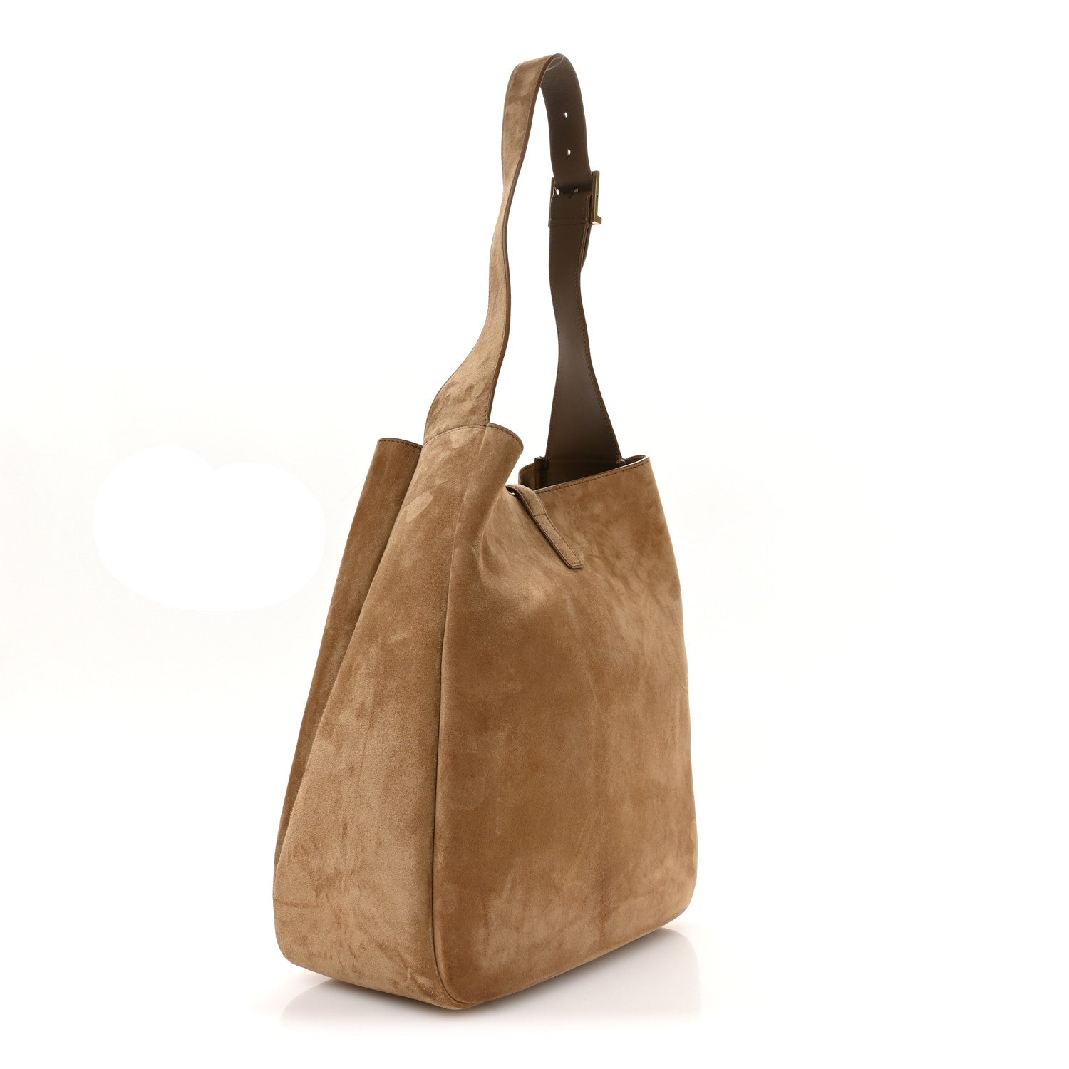 Saint Laurent Suede Large Le 5 A 7 Soft Hobo Golden Leaf 3 of 10