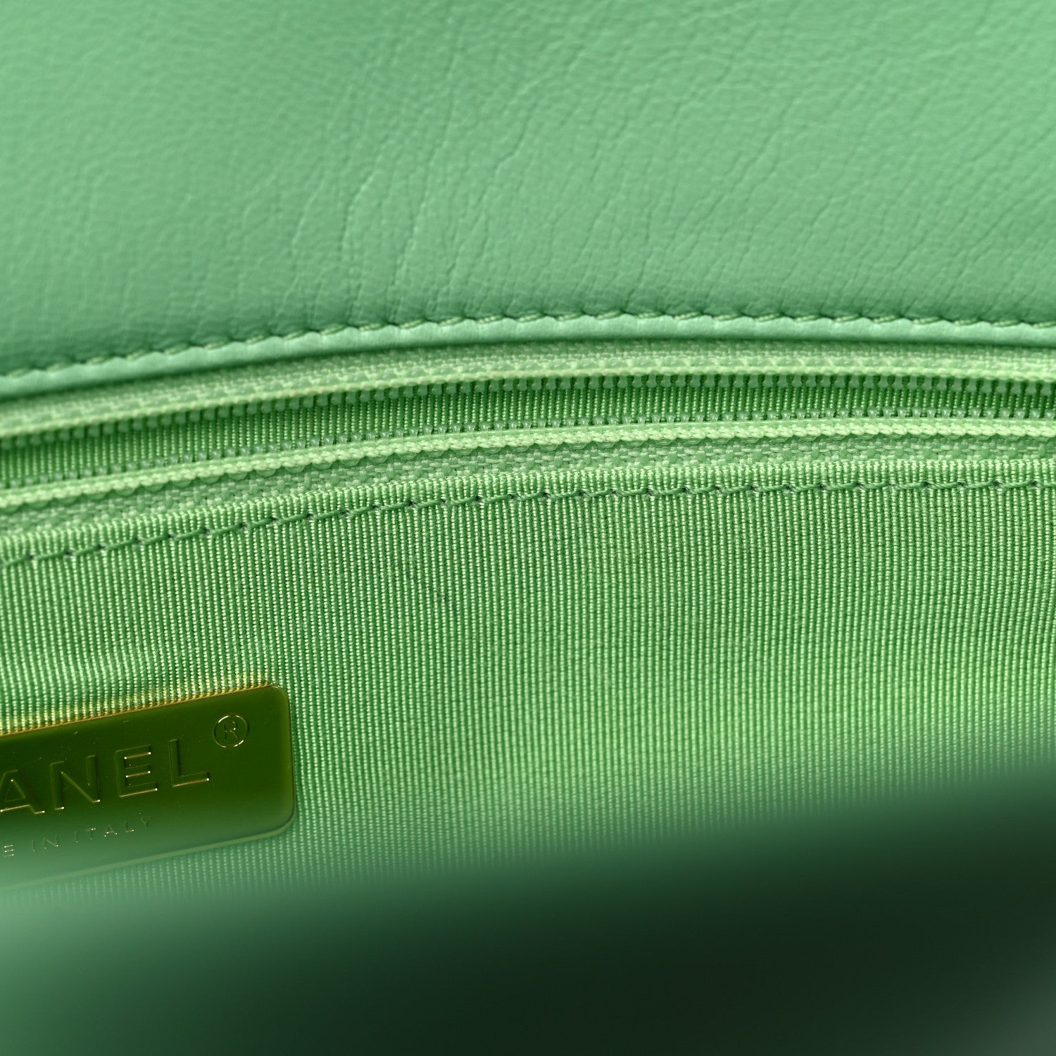 Chanel Goatskin Quilted Maxi Chanel 19 Flap Green 10 of 10