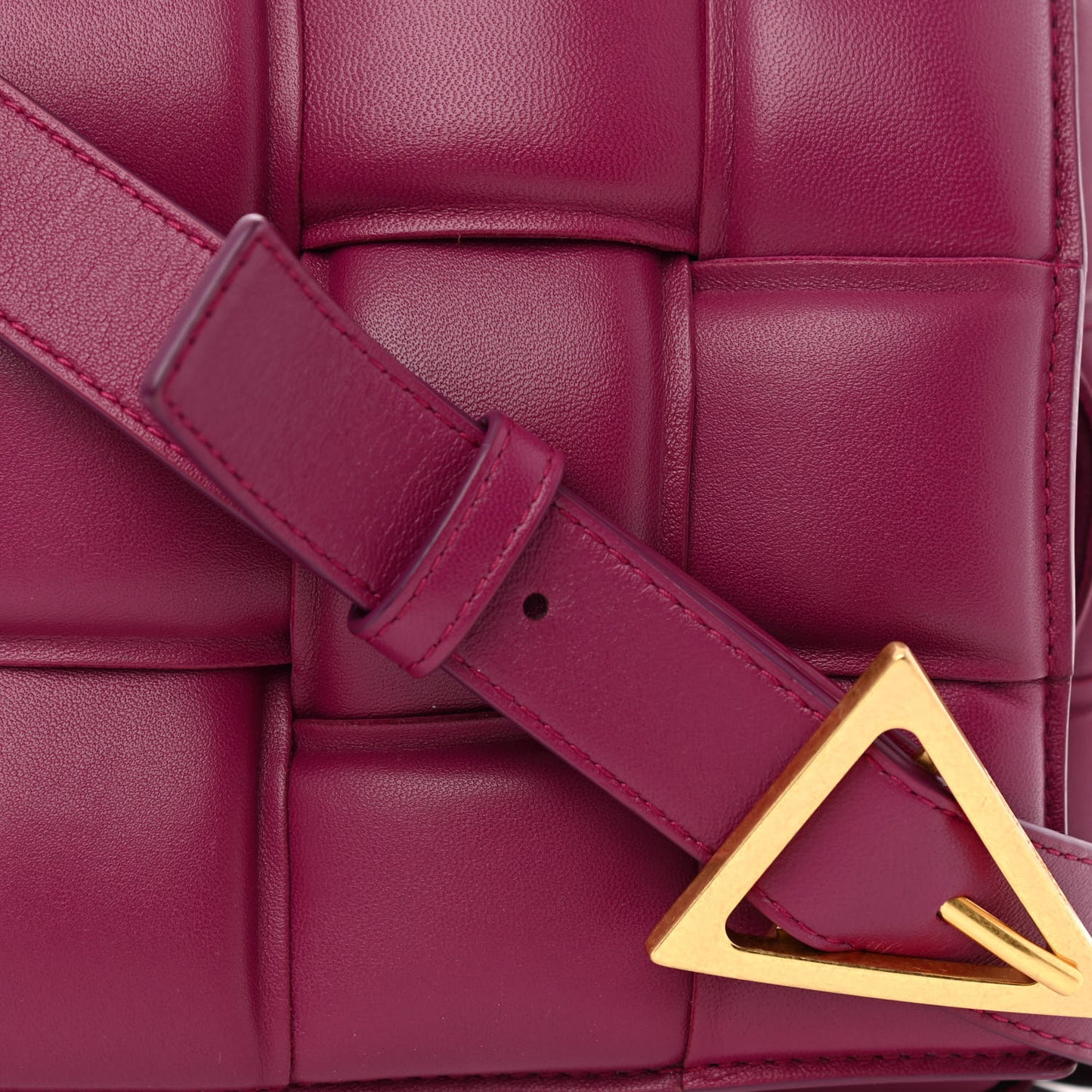 Nappa Maxi Intreccio Padded Cassette Crossbody Bag Cinnabar