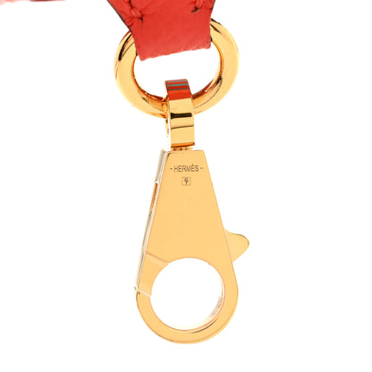 Hermes Epsom 40mm Tressage Shoulder Strap Capucine Celeste Rouge H 5 of 6