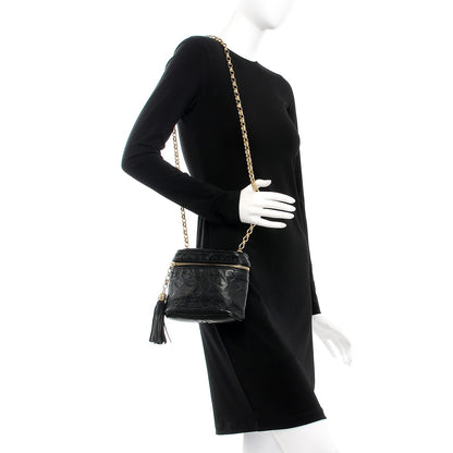 Chanel Lambskin Quilted Tassel Shoulder Bag Black 2 of 11