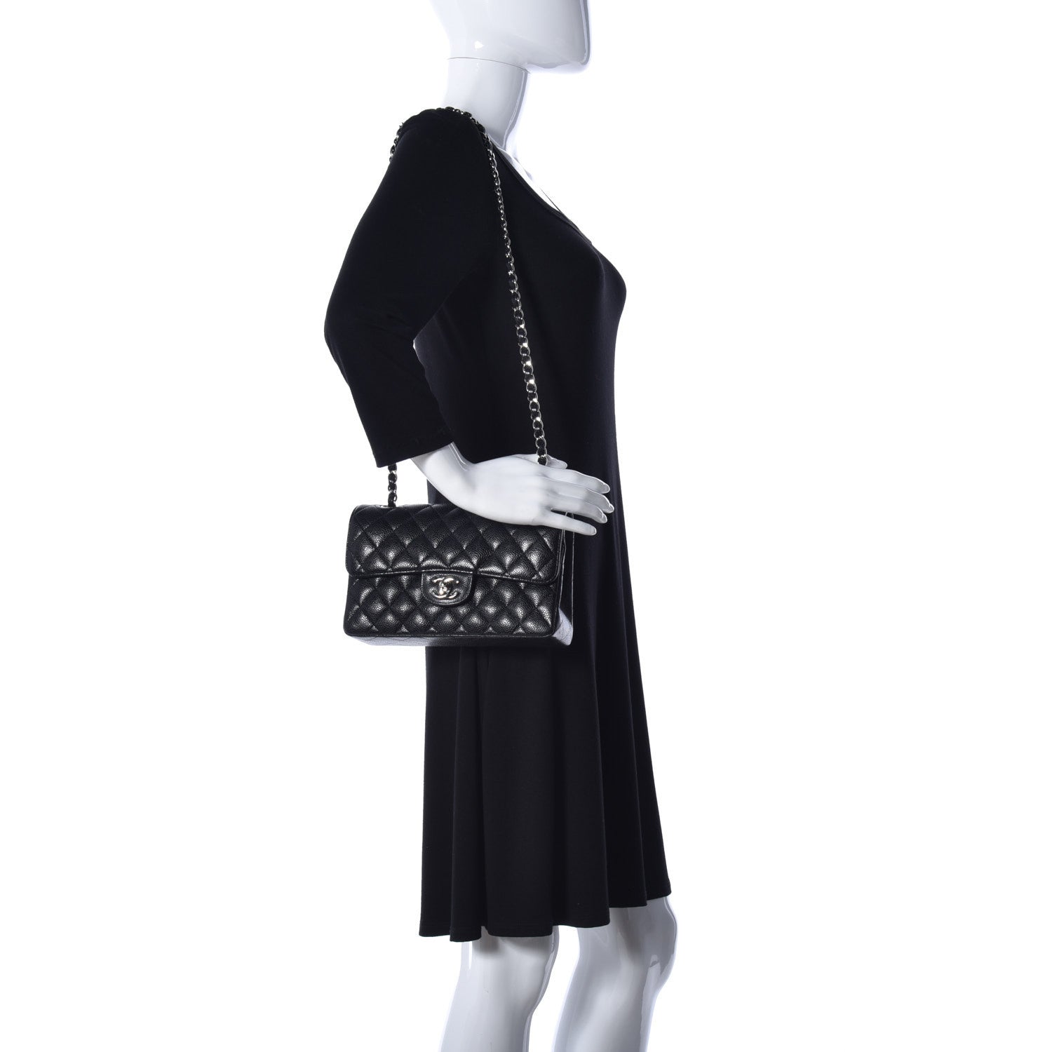 Chanel Caviar Quilted Small Double Flap Black 2 of 12