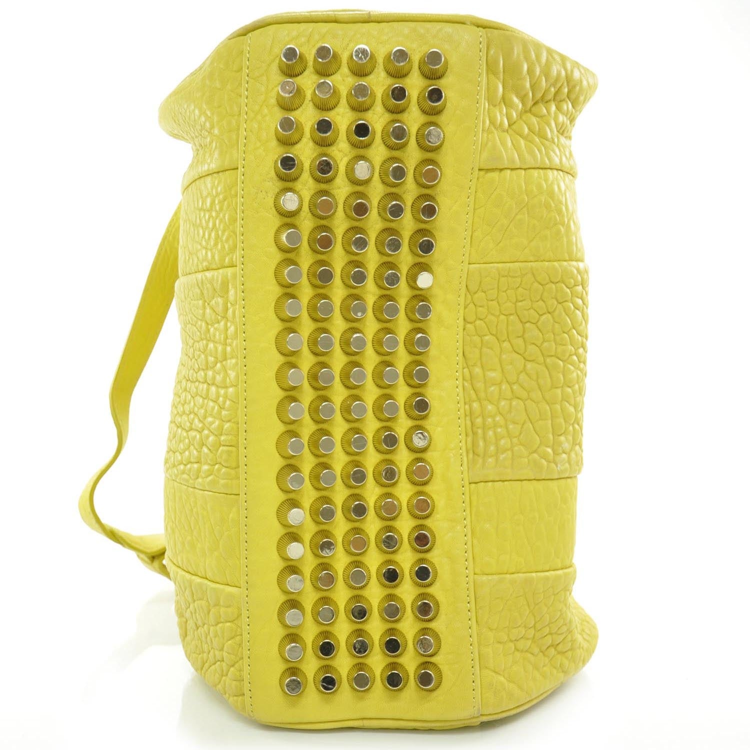 Alexander Wang Leather Rocco Satchel Citrus 5 of 7