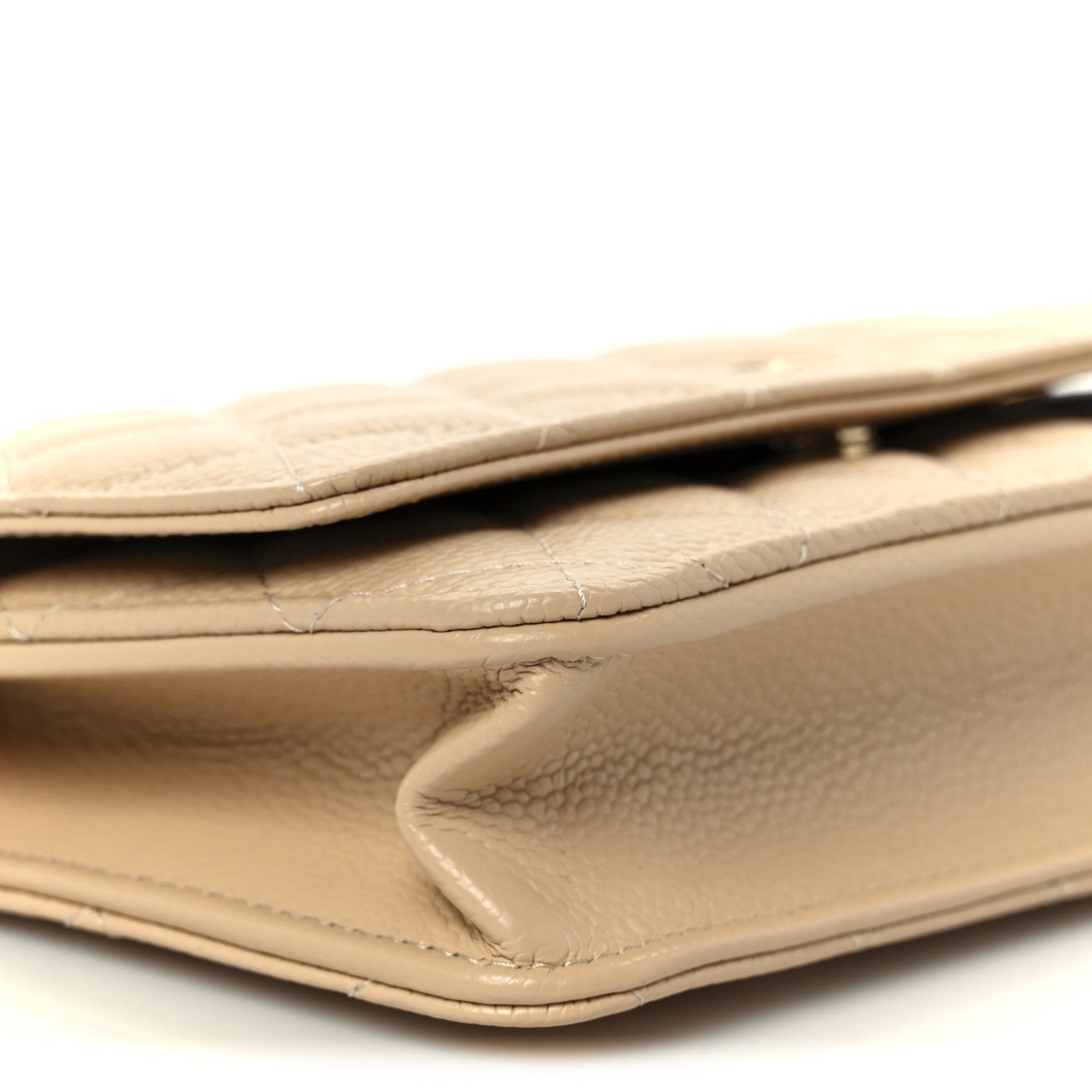 Chanel Caviar Quilted Wallet on Chain WOC Beige 10 of 12