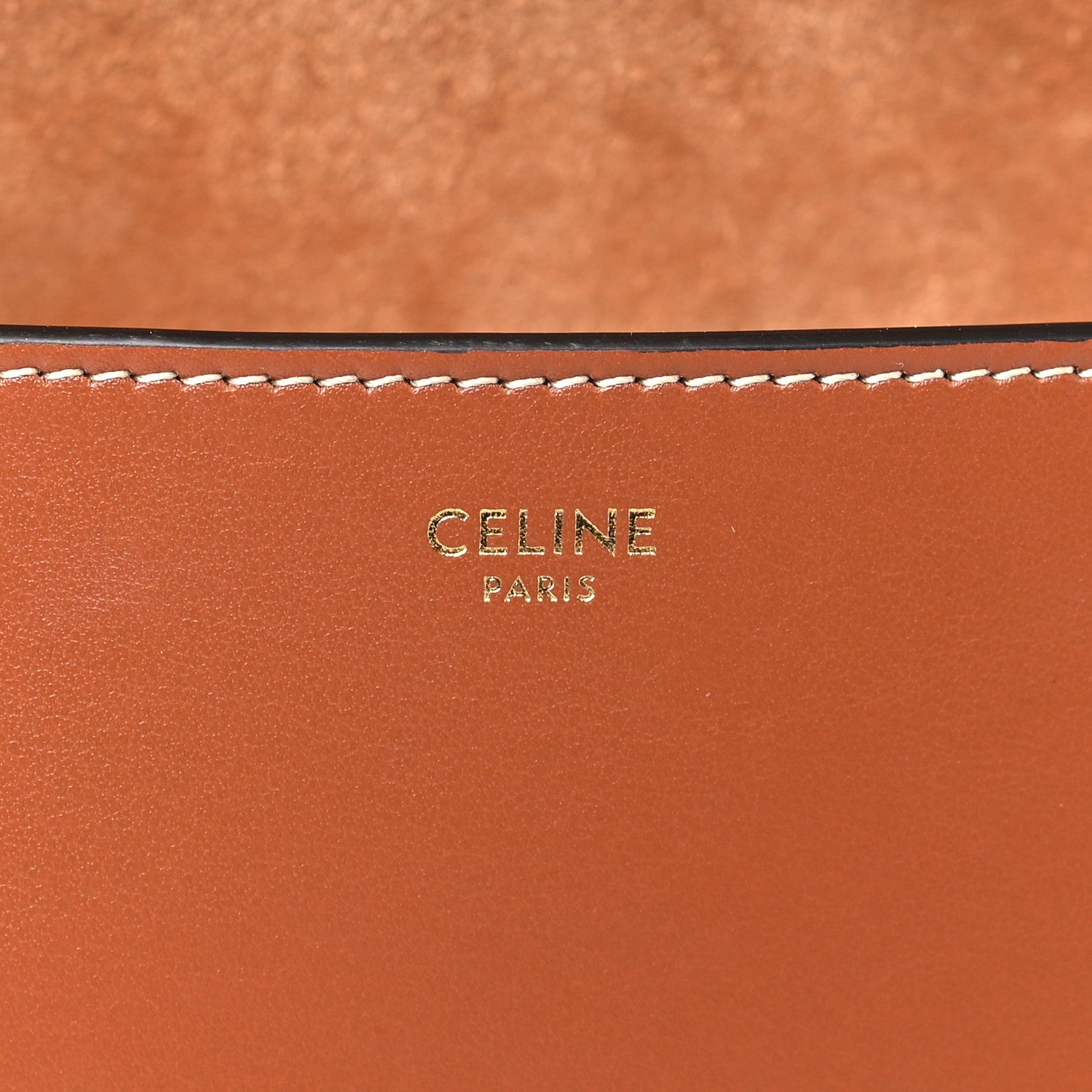 Celine Smooth Calfskin Cuir Triomphe Folco Crossbody Bag Tan 6 of 9