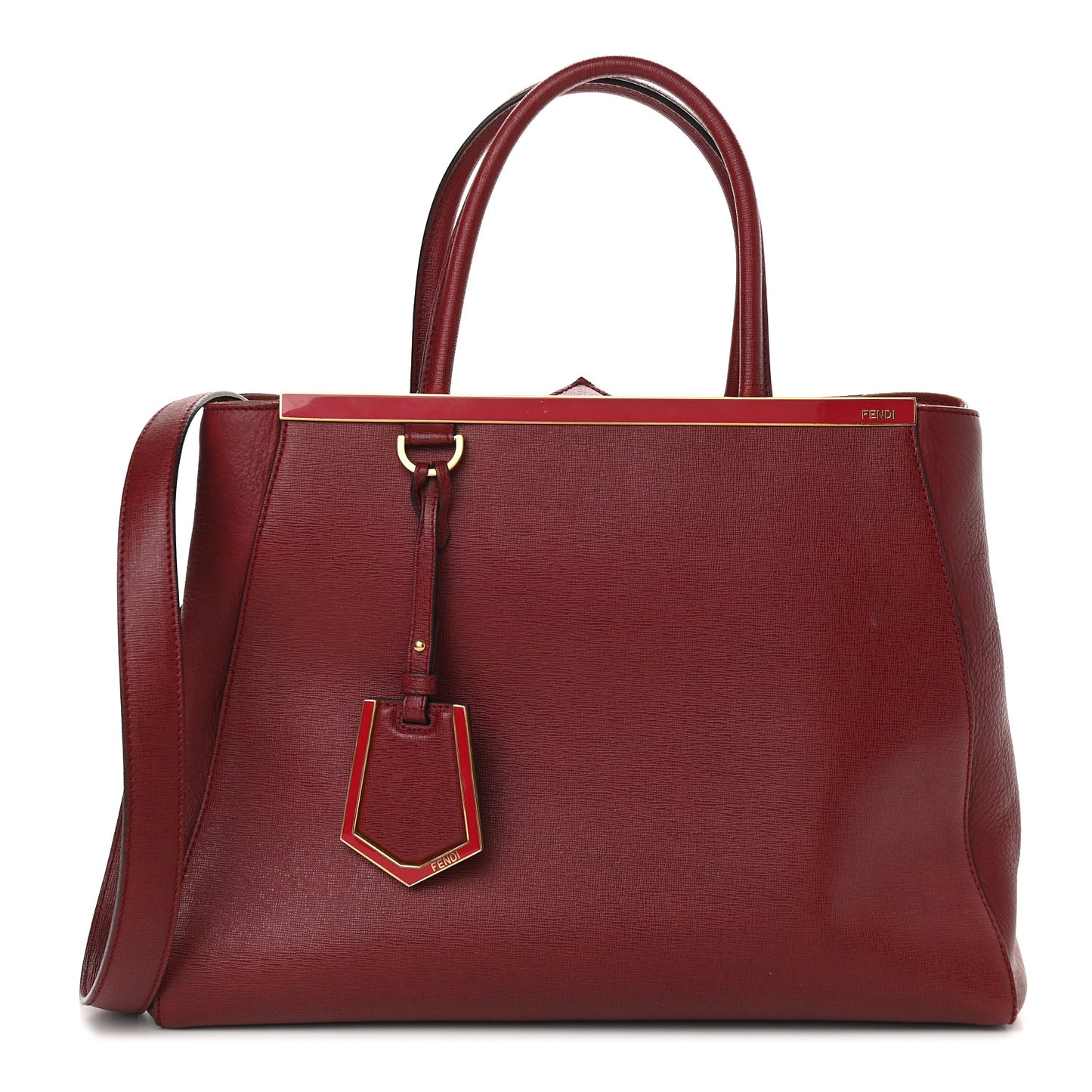 Vitello Elite Regular 2Jours Tote Rosso Scuro Ciliegia