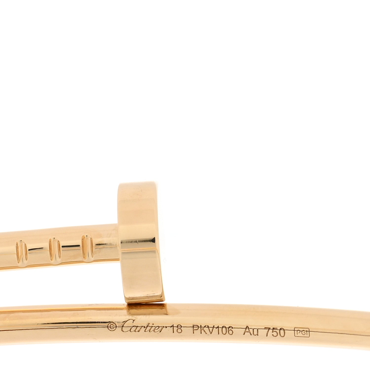 Cartier 18K Yellow Gold Small Juste Un Clou Bracelet 18 3 of 5
