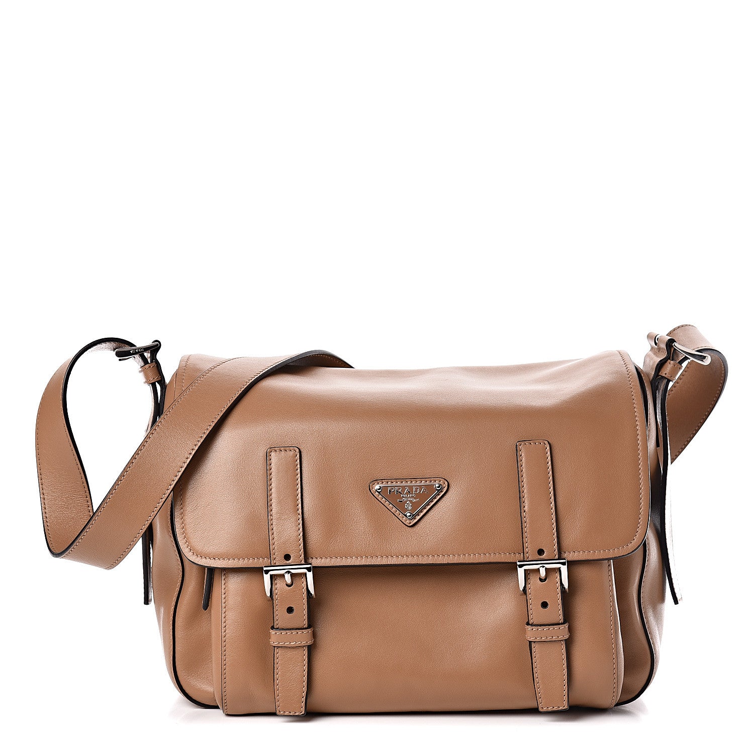 Prada Soft Calf Messenger Bag Caramel 1 of 10
