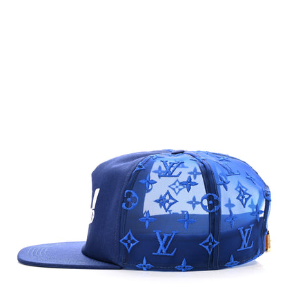 Louis Vuitton Mesh Embroidered Everyday LV Cap 60 Blue 3 of 12