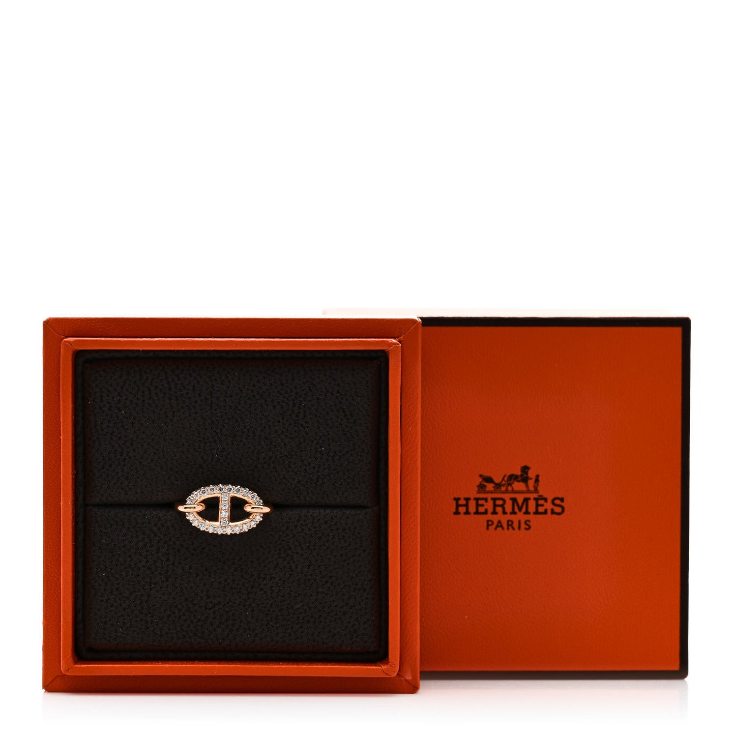18K Rose Gold Diamond Farandole Ring 49 4.75