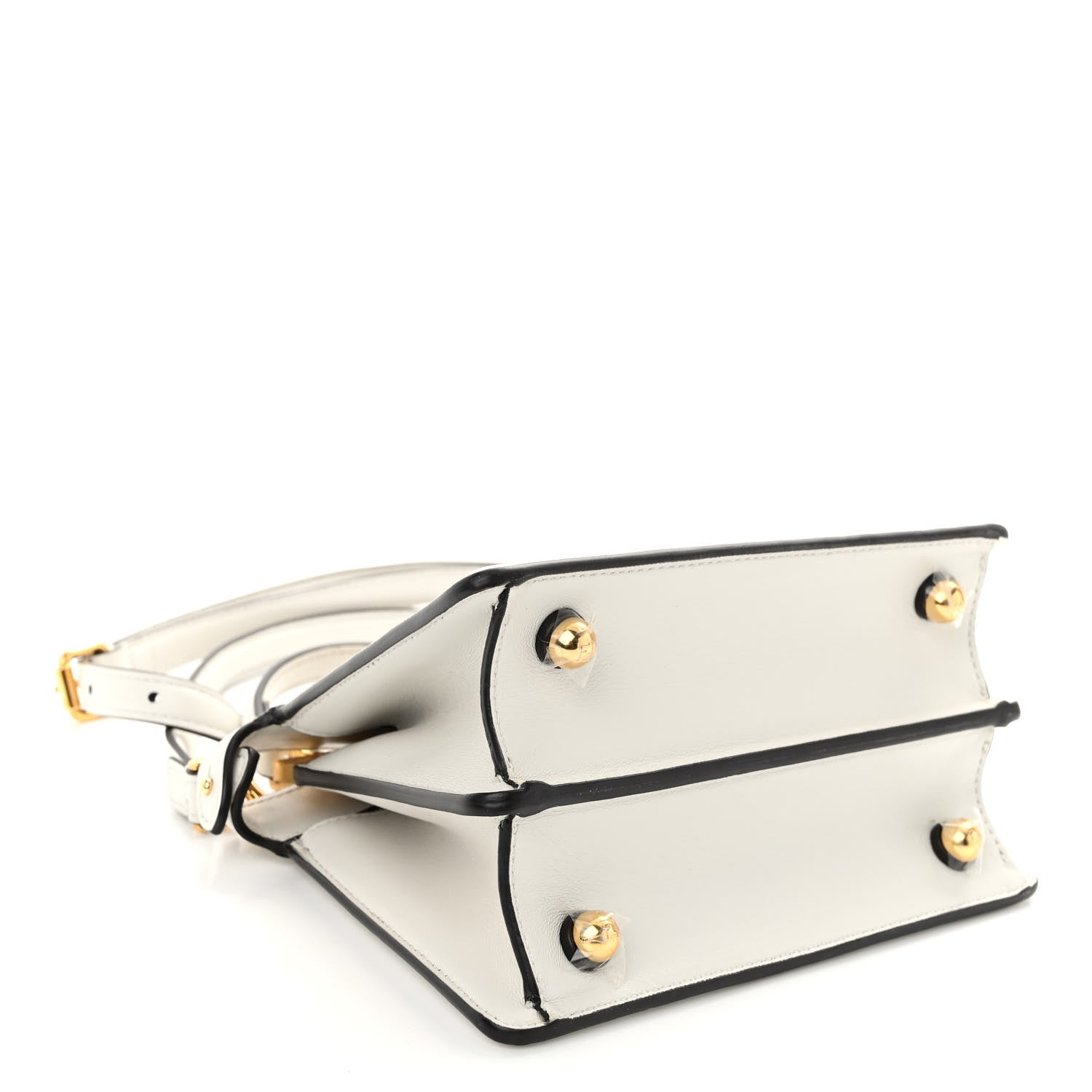 Fendi Shiny Nappa Petite Peekaboo I SEE U Satchel White 4 of 11