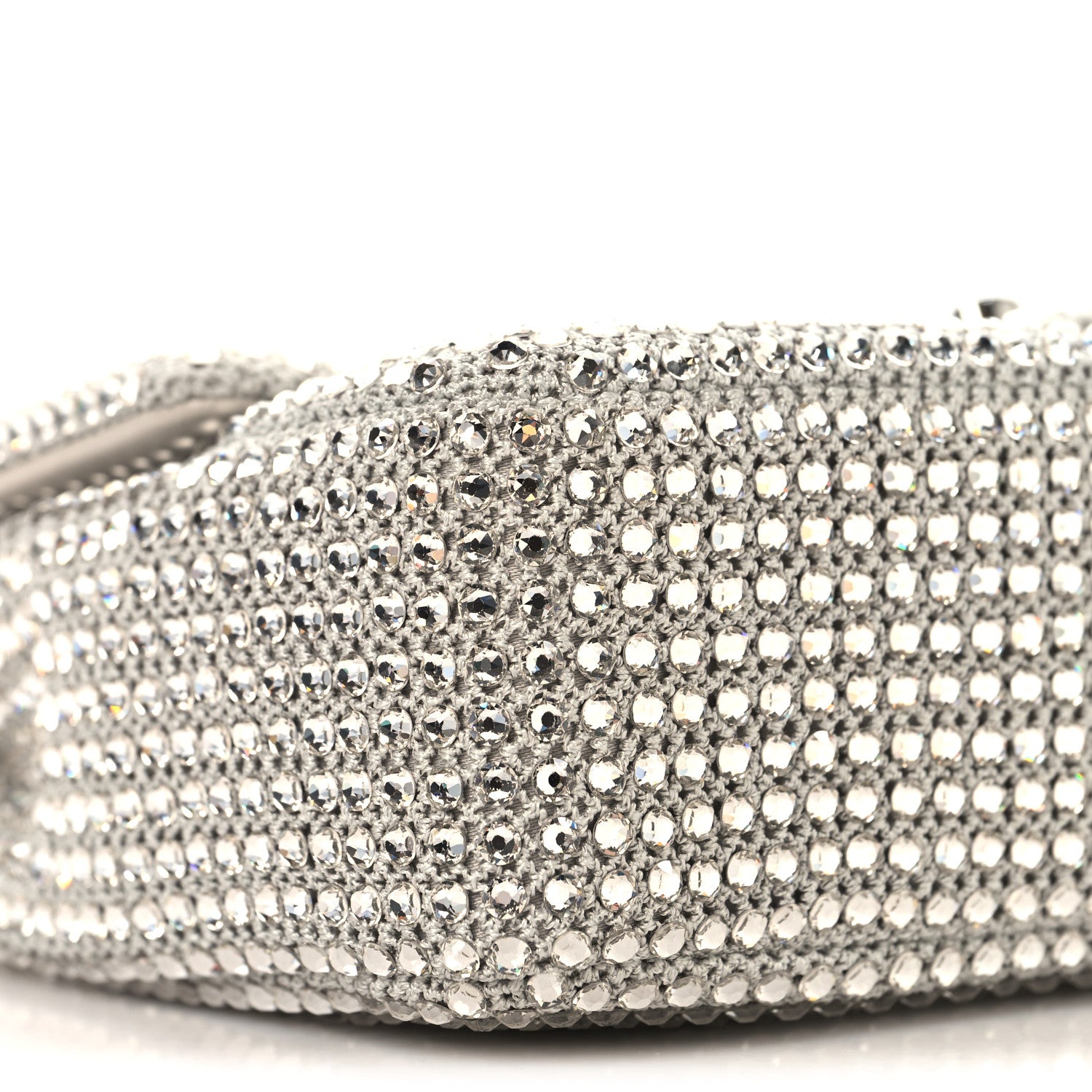 Chanel Crochet Strass Evening Flap Bag Silvery 8 of 9