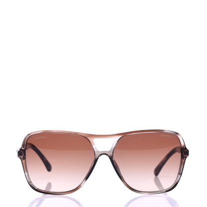 Chanel Metal Calfskin CC Chain Pilot Sunglasses 5439-Q Brown 2 of 8