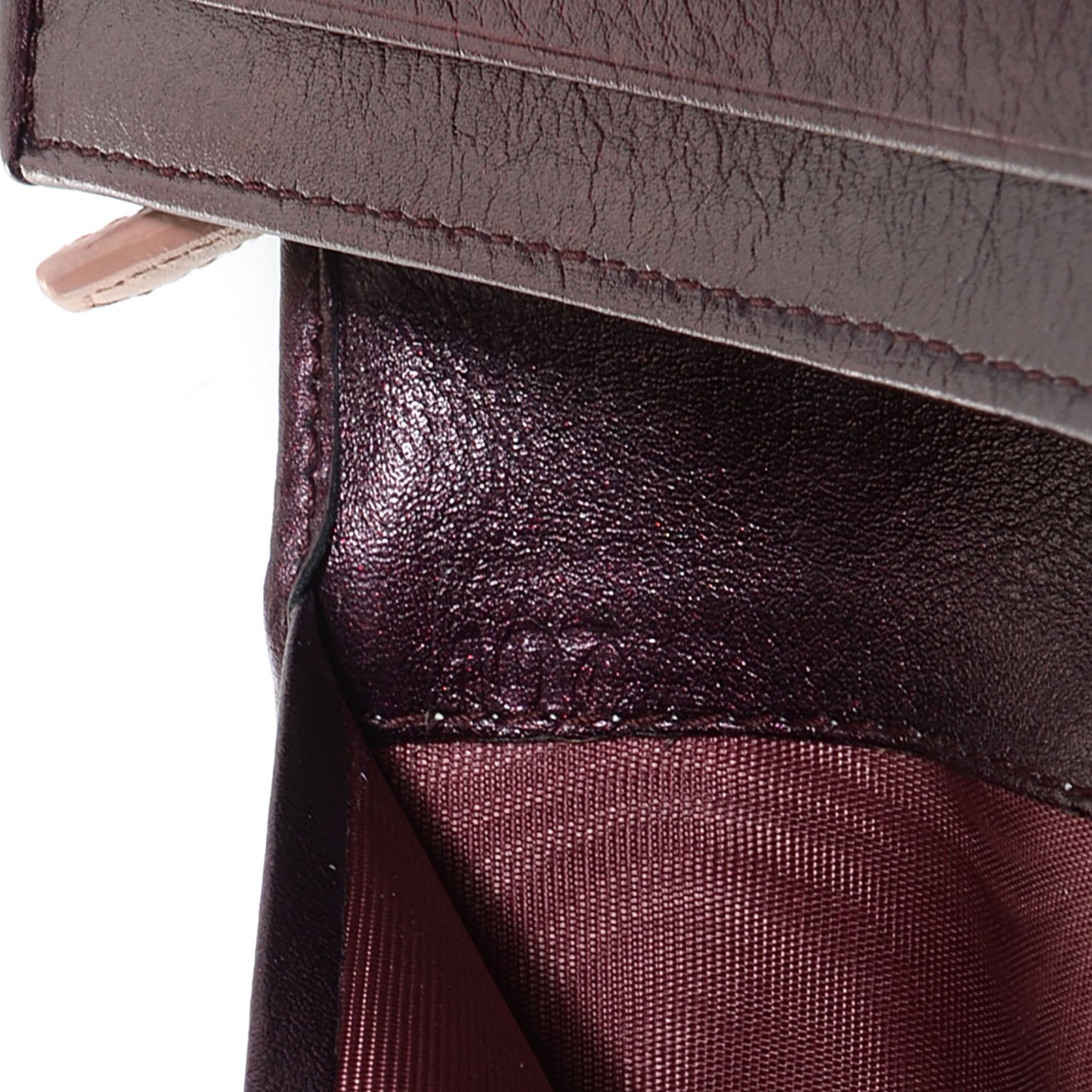 Nappa Mordore Stripes Continental Wallet Lampone