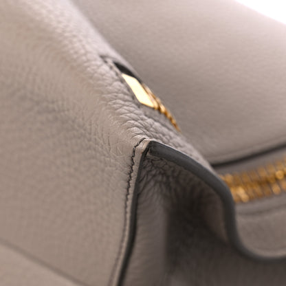 Tom Ford Pebbled Calfskin Large Alix Padlock Zip Hobo Bag Taupe 9 of 11