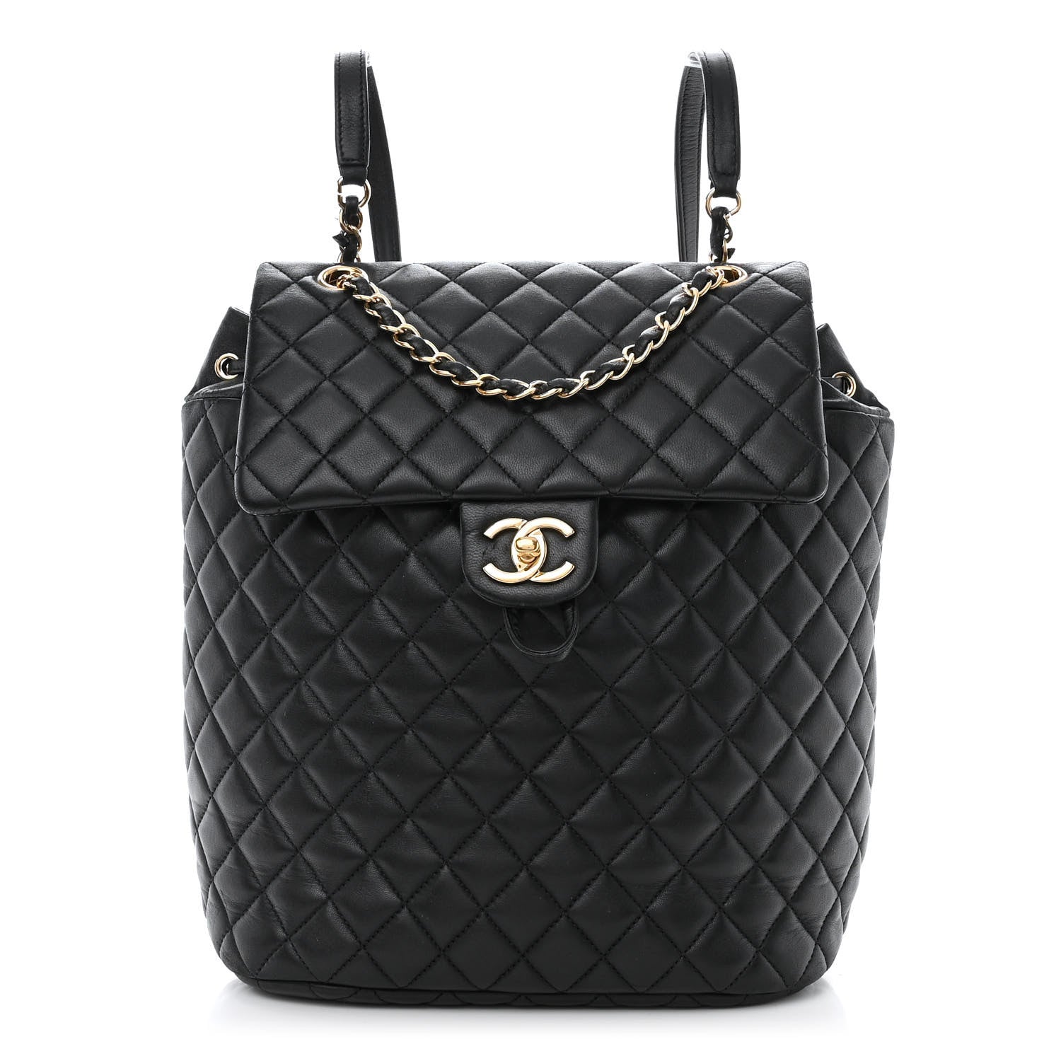 Chanel Lambskin Quilted Large Urban Spirit Backpack Black 1 of 12