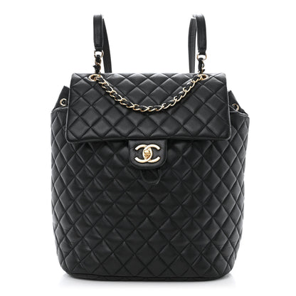 Chanel Lambskin Quilted Large Urban Spirit Backpack Black 1 of 12