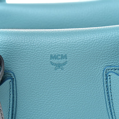 MCM Grained Calfskin Medium Milla Tote Silt Green 7 of 13
