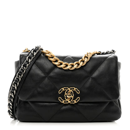Chanel Lambskin Quilted Medium Chanel 19 Flap Black 1 of 11