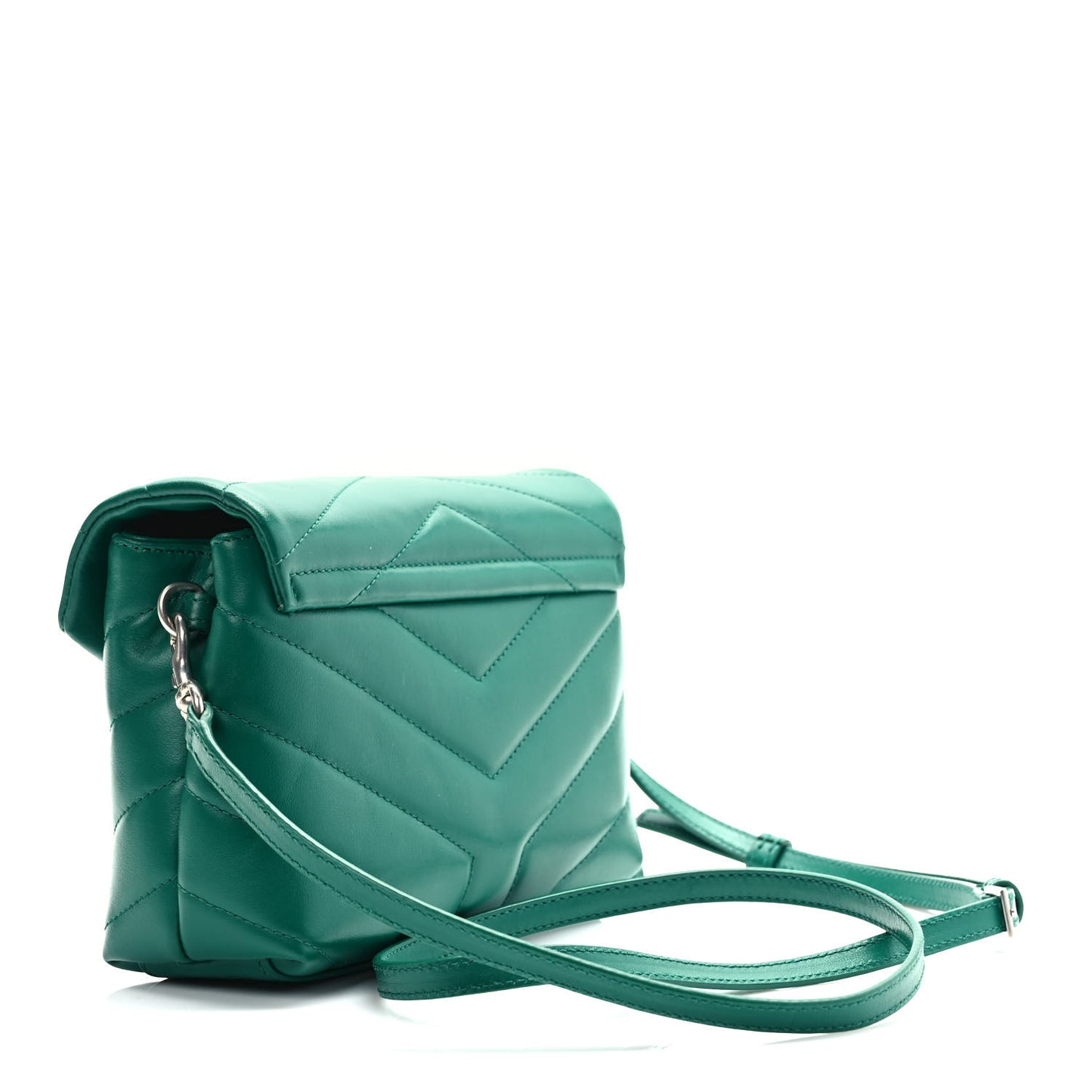 Calfskin Y Quilted Monogram Toy Loulou Crossbody Bag Green Field