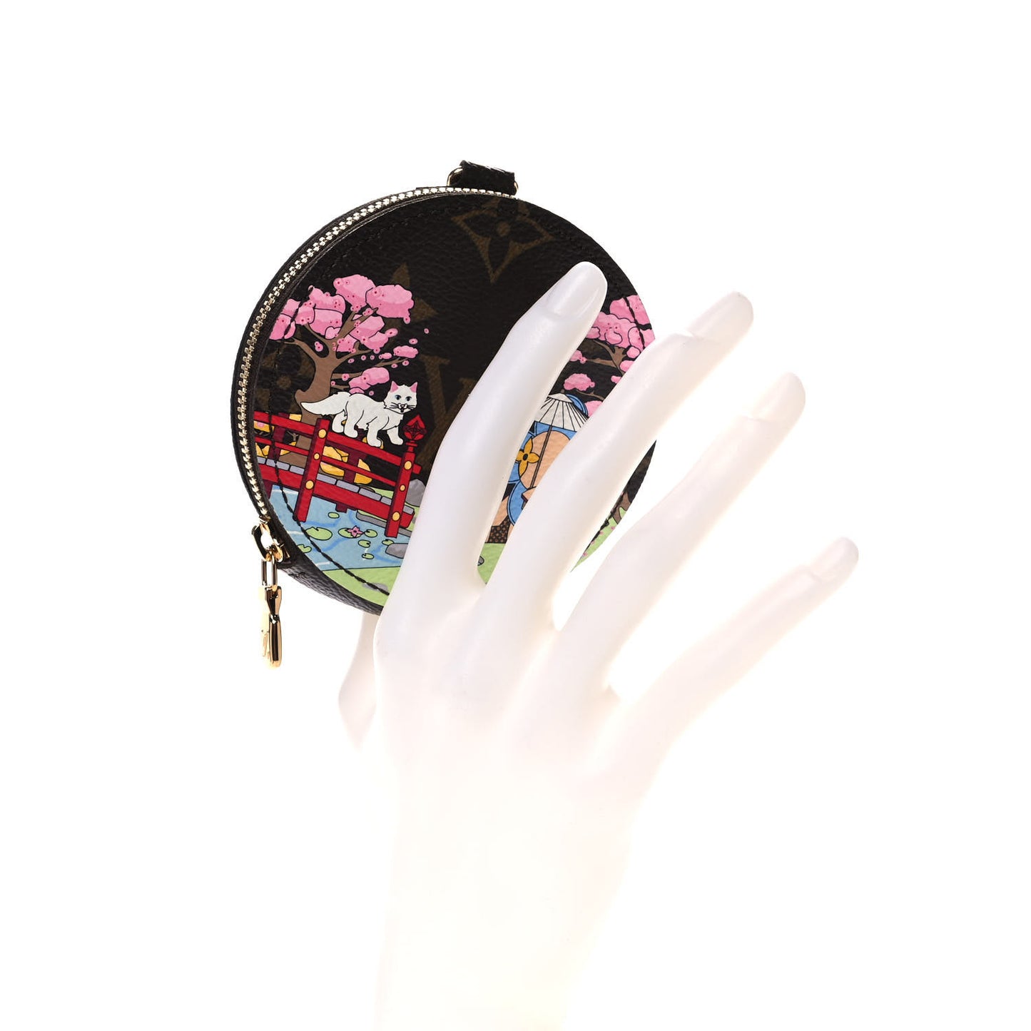 Monogram 2021 Christmas Animation Japanese Garden Round Coin Purse Wisteria Pink