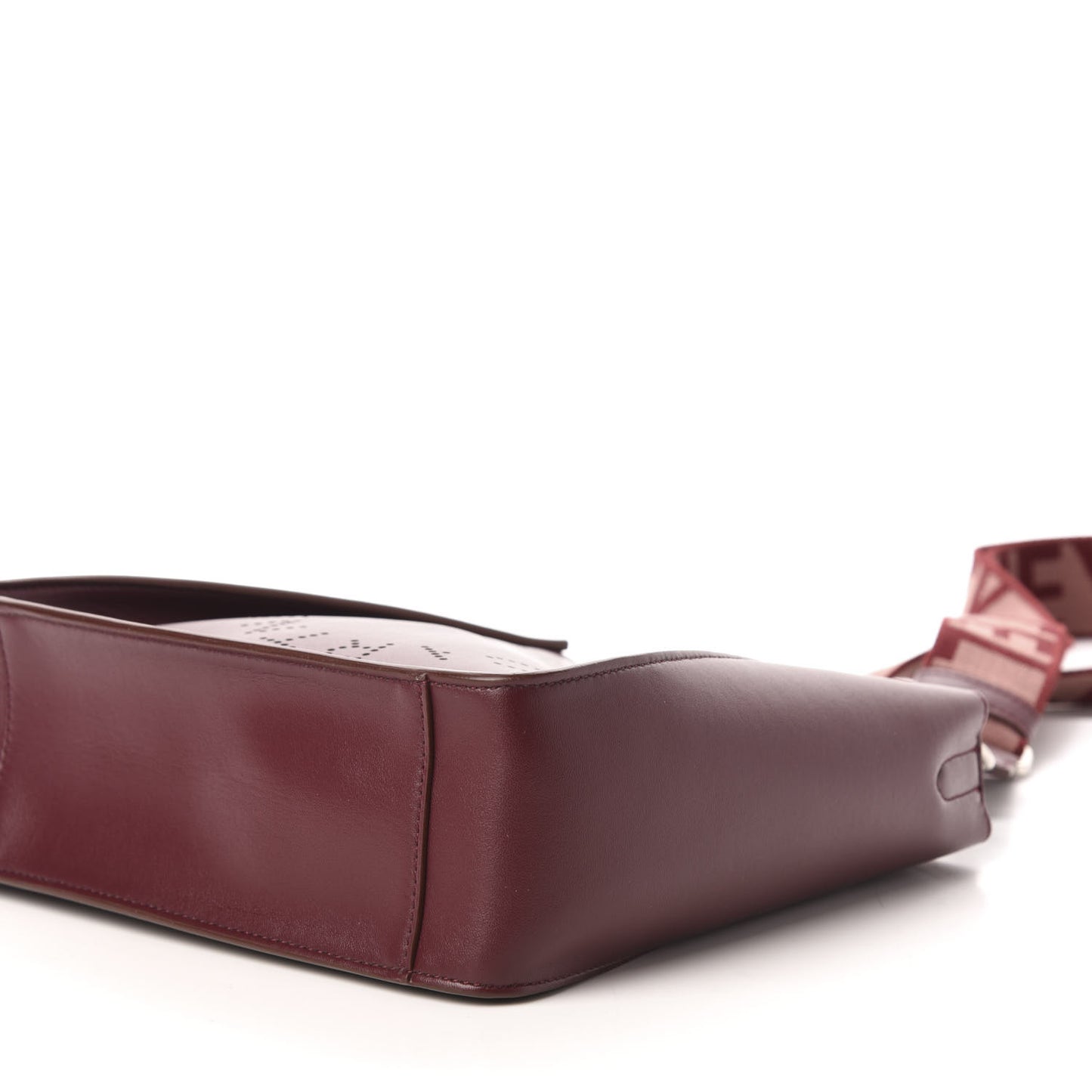 Eco Alter Nappa Perforated Logo Mini Crossbody Wine